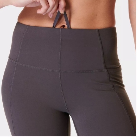 Sweaty Betty Super Soft Flare Yoga Pants Purple Grey Size 8 - Picture 3 of 12